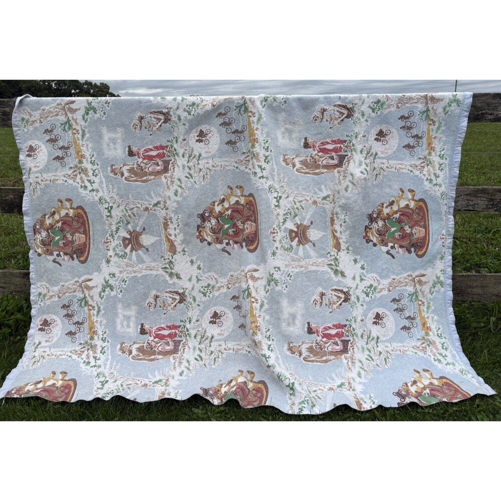 RARE Vintage 1982 E.T. The Extra-terrestrial Light Blue Blanket 94”x 68” Twin XL